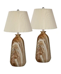 360 Lighting Carlton Modern Table Lamps 28" Tall Set of 2