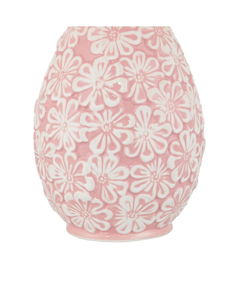 360 Lighting Buttercup 25"H Flowers Ceramic Table Lamp with Dimmer