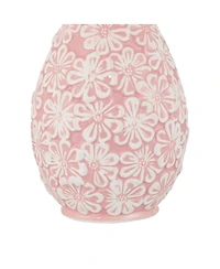 360 Lighting Buttercup 25"H Flowers Ceramic Table Lamp with Dimmer