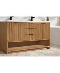Ari Bath Diego 55" Bathroom Vanity Weathered Fir