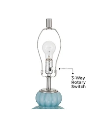 360 Lighting Leros 27 1/2" High Glass Gourd Table Lamp with Dimmer