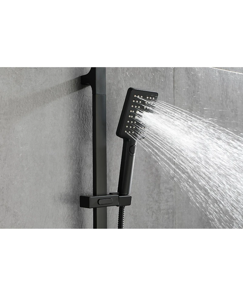 Busdays Handheld Shower with 28-Inch Slide Bar and 59-Inch Hose