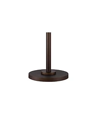 Possini Euro Design Meridian Light Blaster Modern Torchiere Floor Lamp with Riser 72" Tall Oil Rubbed Bronze Led Frosted Glass Shade for Living R