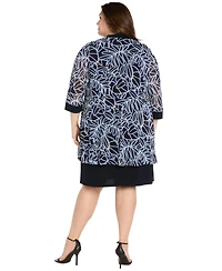 R & M Richards Plus Scoop Neck Jacket Dress