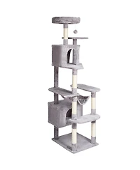 Zeus & Ruta 72 Inch Modern Cat Tree Tower with 2 Condos Sisal Scratching Posts Large Activity Center