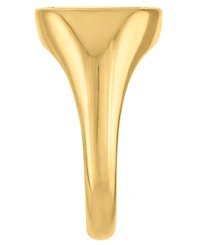 Macy's Men's Round Signet Ring in 14k Gold Over Sterling Silver