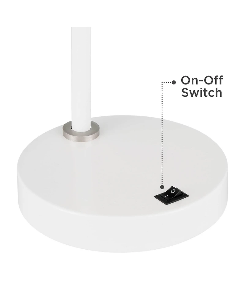 360 Lighting Chase 23" High Small Modern Desk Lamps Set of 2 Usb Port Metal Home Office Living Room Charging Bedroom Bedside