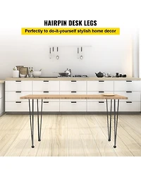 Gouun 20 in Hairpin Table Legs Set of 4, Carbon Steel 3-Rod Furniture Legs with 880 lbs Total Load Capacity