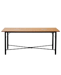 Gouun 6 feet Rectangle Conference Table for 6-8 Person, Modern Office Meeting Desk with Metal Legs.