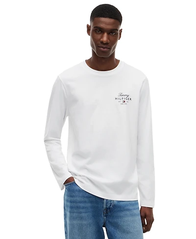 Tommy Hilfiger Men's Script Stack Logo Regular-Fit T-Shirt