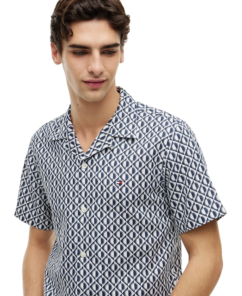 Tommy Hilfiger Men's All-Over Print Regular-Fit Shirt