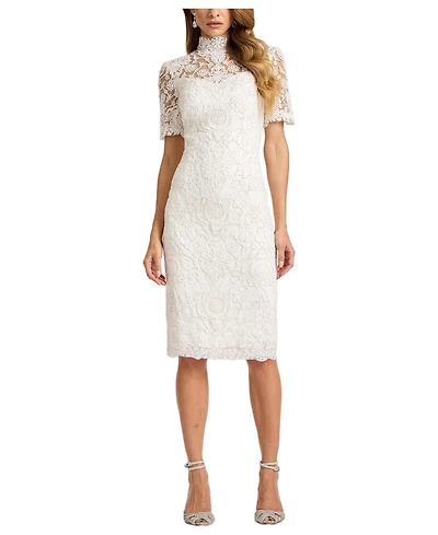 Tadashi Shoji Women's Marise Sequin Embroidered Illusion Dress