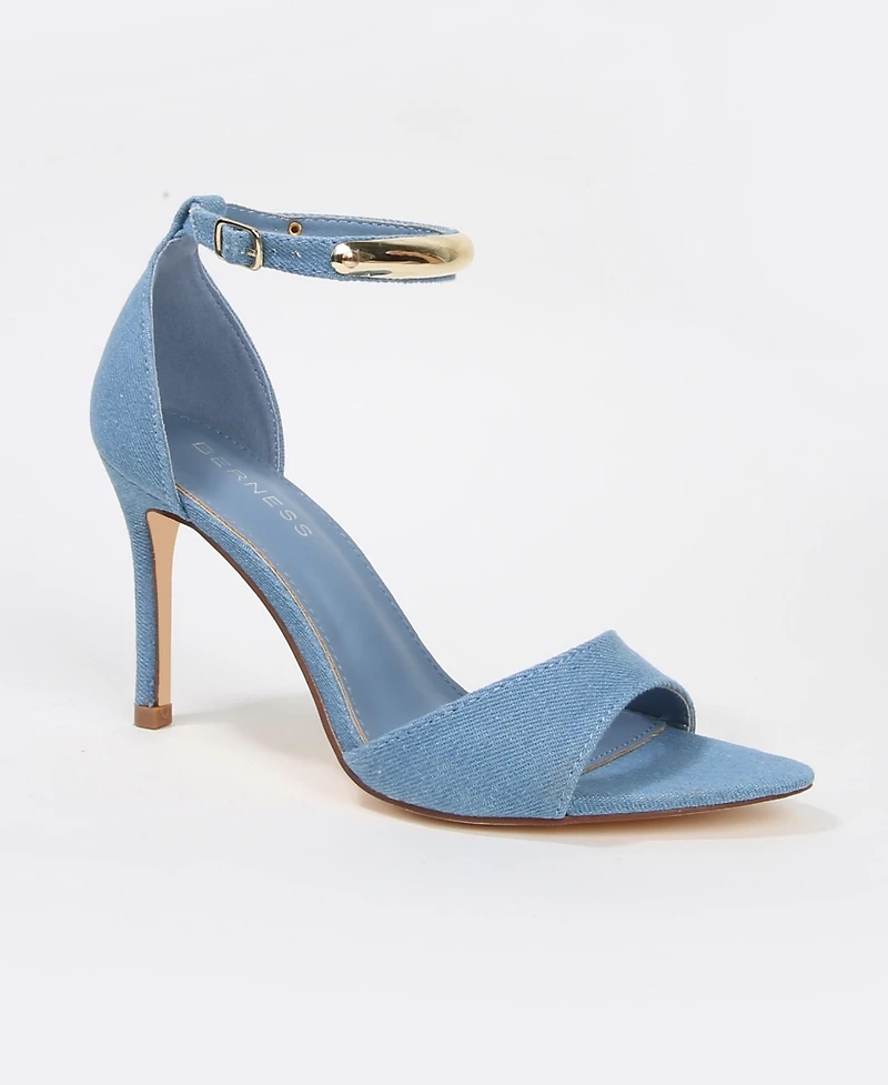 Berness Women's Hunter Stiletto Sandals with Gold-Tone Metal Accent