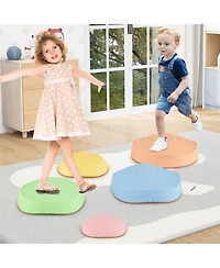Slickblue Non Slip Kids Balance Stones 5 Piece Stepping Set with Storage Bag