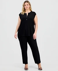 Anne Klein Essentials Plus Dolman-Sleeve Top