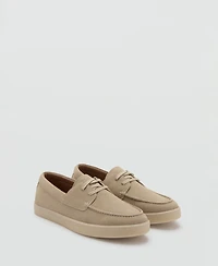 Mango Men's Suede Leather Lace-Up Shoes