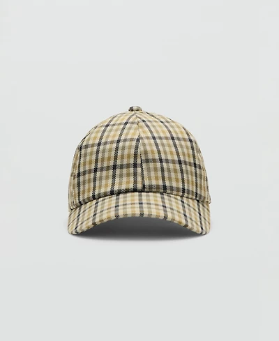 Mango Men's Check Visor Hat