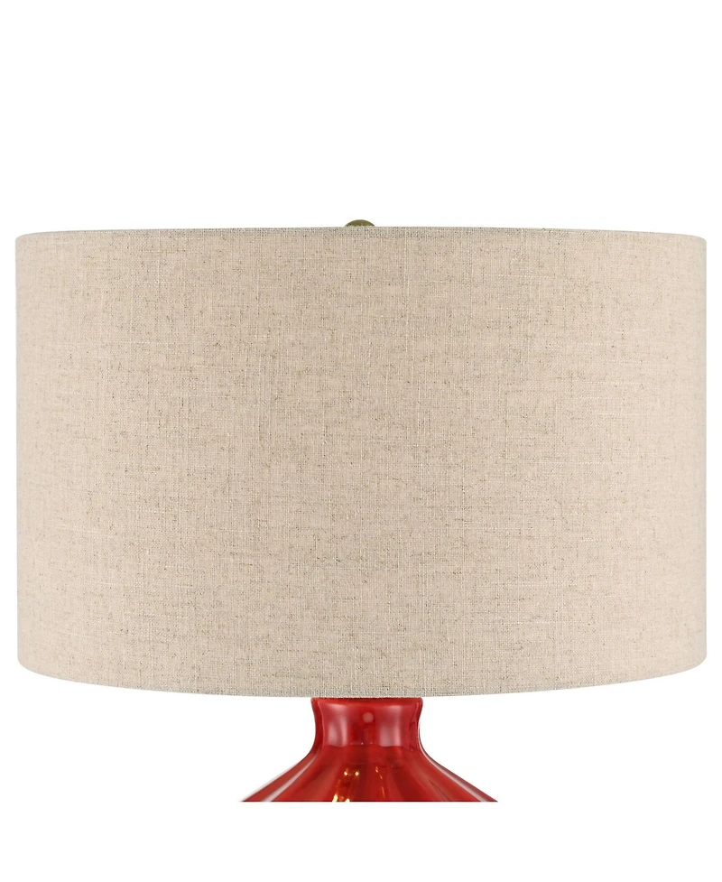 360 Lighting Gordy 20 1/2" High Small Mid Century Modern Accent Table Lamp Red Ceramic Single Living Room Bedroom Colors May Vary