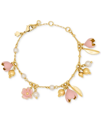 kate spade new york Cubic Zirconia & Glass Golden Bloom Bracelet