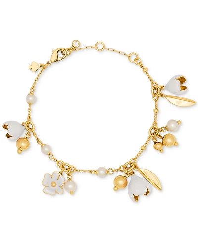 kate spade new york Cubic Zirconia & Glass Golden Bloom Bracelet