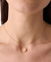 kate spade new york Golden Bloom Cubic Zirconia Flower Pendant Necklace