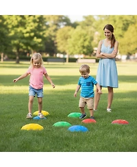 Slickblue Stepping Stones for Kids 8 Pcs Non-Slip Toddler Stepping Stones Balance Sensory Toys