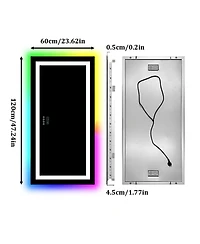 Luvod 48"x24" Rectangle Smart Led Bathroom Mirror Smart Led Bathroom Mirror Digital Display Anti Fog Memory Function