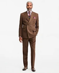 Tayion Collection Mens Classic Fit Medium Brown Suit Separates
