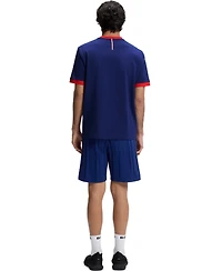 Boss by Hugo Men's Stretch-Cotton France Country Flag Logo T-Shirt