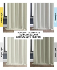 Half Price Drapes Excursion Ivory Faux Linen Hotel Blackout Curtain