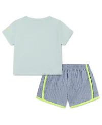 Nike Girls' 2T-4T Short-Sleeve T-Shirt and Shorts, 2-Piece Set