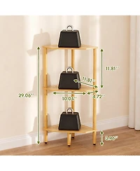 Yigii Corner Shelf Stand Storage Organizer for Bathroom Kitchen Bedroom