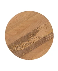 Storied Home 13" Mango Wood Round Stool