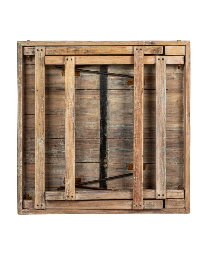 Storied Home 36" Wood Square Folding Table