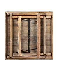 Storied Home 36" Wood Square Folding Table