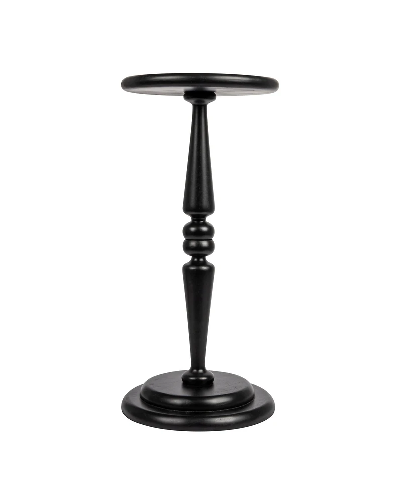 Storied Home Bishop Pedestal 12" Wood Cocktail Side Table