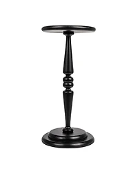 Storied Home Bishop Pedestal 12" Wood Cocktail Side Table