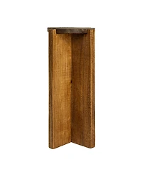 Storied Home 9" Paulownia Wood Round Accent Table