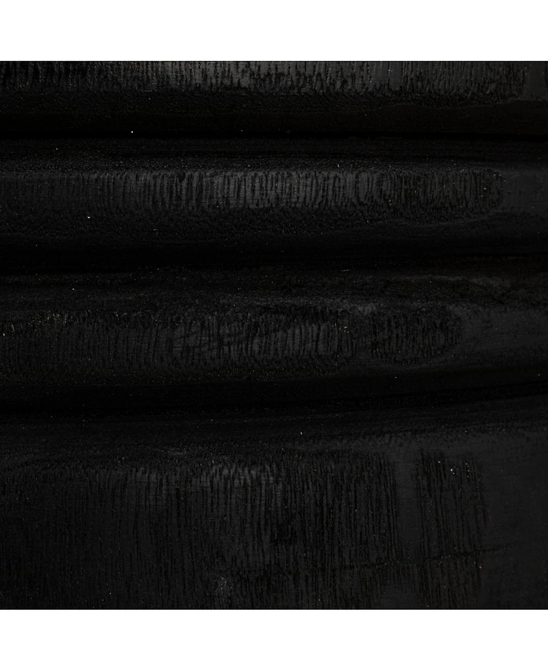 Storied Home 14" Paulownia Wood Carved Stool