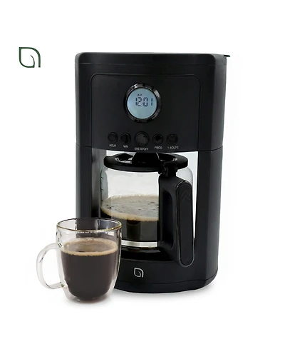 Willow Kitchen 12 Cup Coffee Maker – Programmable Brewing Options with Timer, Beautiful Design, Glass Pot