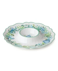 Certified International Sea Glass Chip-and-Dip Tray and Rectangular Platter, 2-Pc. Set