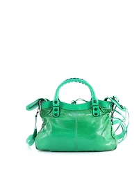 Pre-Owned Balenciaga First Classic Studs Bag Coated Canvas