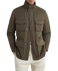 Reiss Men's Cotton-Blend Padded Four-Pocket Jacket