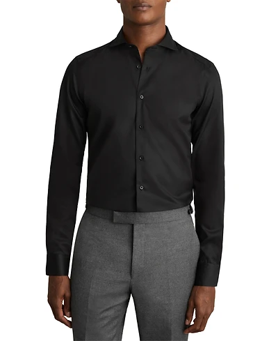 Reiss Men's Slim Fit Two Fold Cotton Shirt