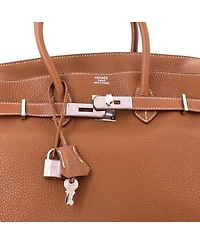 Pre-Owned Hermes Birkin Handbag Clemence with Palladium Hardware