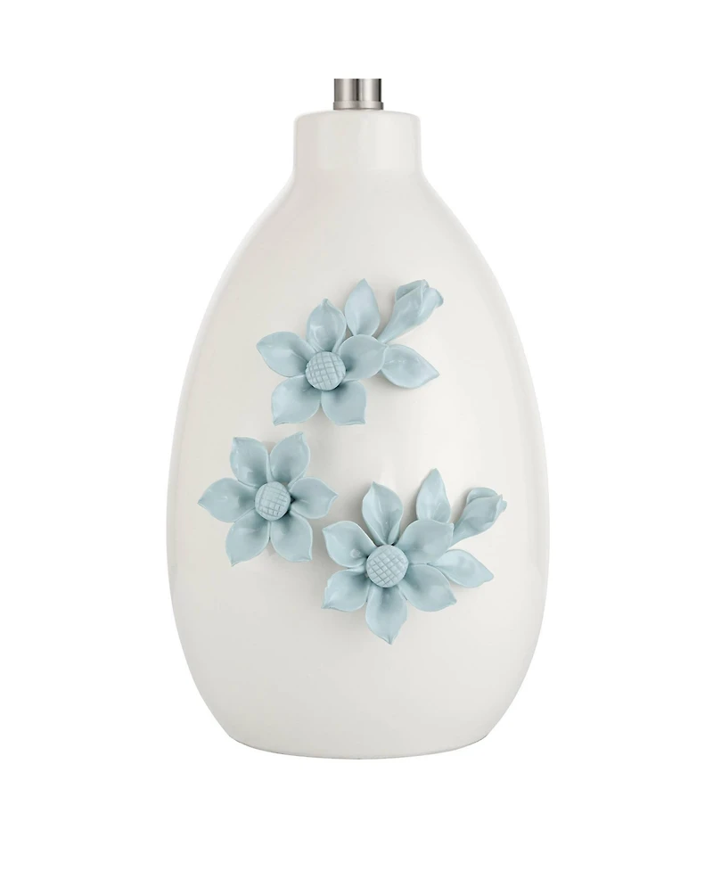 360 Lighting Novalis 24" High Flower Ceramic Table Lamp Set of 2