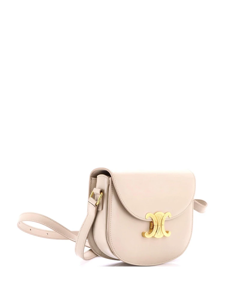 Pre-Owned Celine Triomphe Besace Clea Flap Bag Leather
