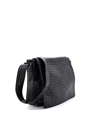 Pre-Owned Bottega Veneta Medium Square Flap Messenger Bag Intrecciato Nappa