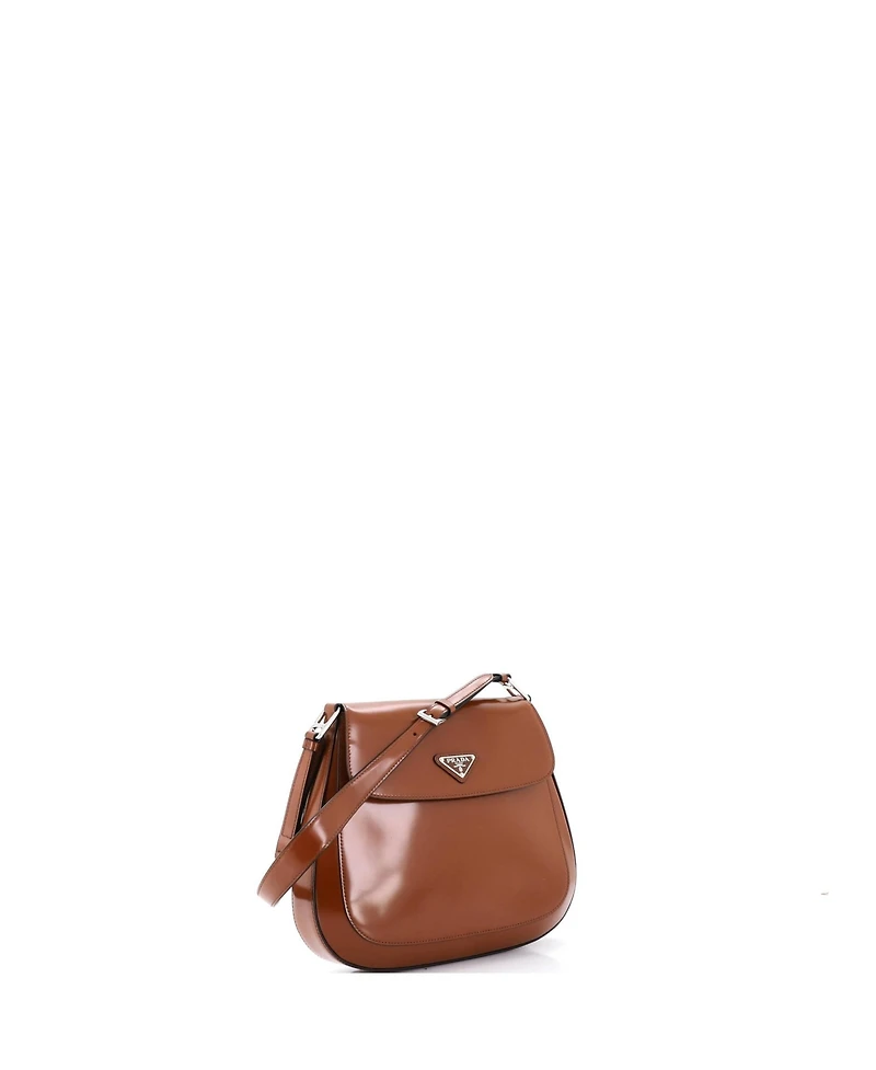 Pre-Owned Prada Large Cleo Flap Shoulder Bag Spazzolato Leather