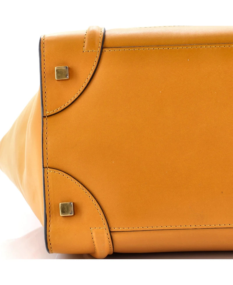 Pre-Owned Celine Mini Bicolor Luggage Bag Leather